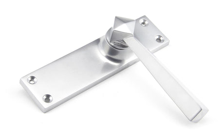 From The Anvil - Satin Chrome Straight Lever Latch Set | Sku. 91970 | Trade Door Handles.