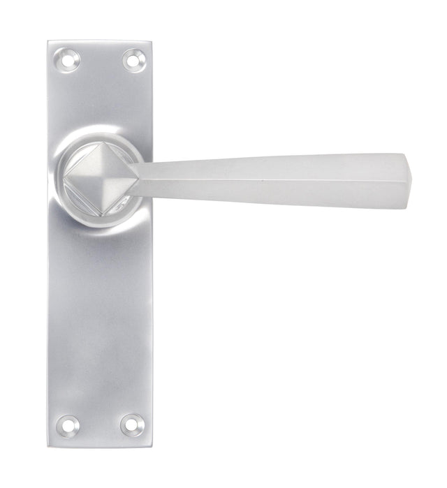 From The Anvil - Satin Chrome Straight Lever Latch Set | Sku. 91970 | Trade Door Handles.