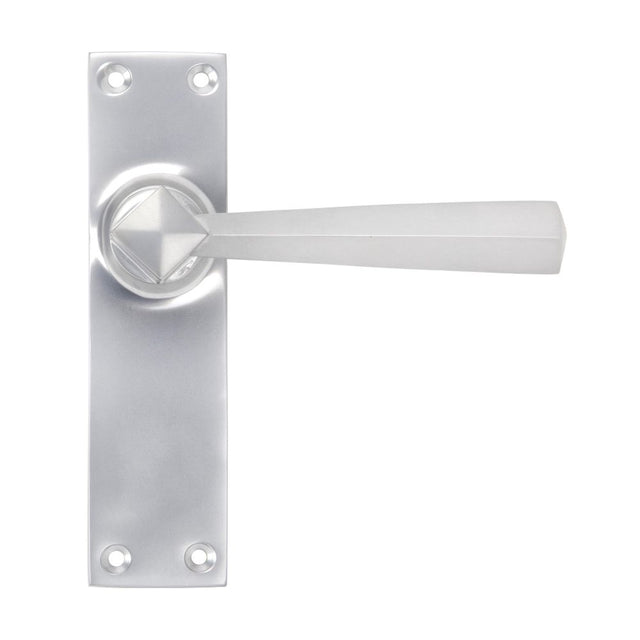 From The Anvil - Satin Chrome Straight Lever Latch Set | Sku. 91970 | Trade Door Handles.