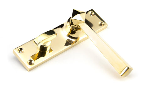 From The Anvil - Polished Brass Straight Lever Bathroom Set | Sku. 91971 | Trade Door Handles.