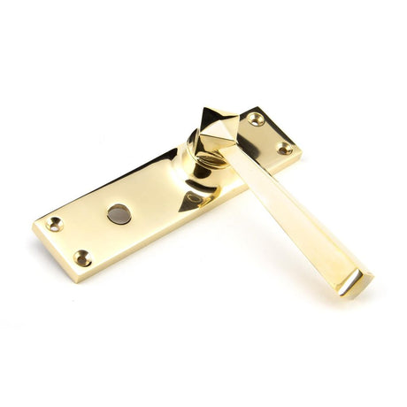 From The Anvil - Polished Brass Straight Lever Bathroom Set | Sku. 91971 | Trade Door Handles.