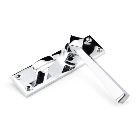 From The Anvil - Polished Chrome Straight Lever Bathroom Set | Sku. 91972 | Trade Door Handles.