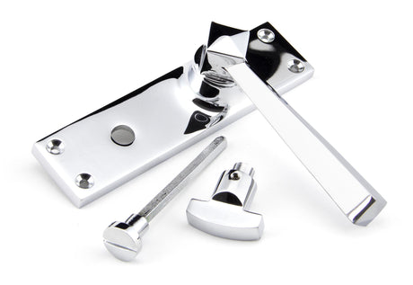 From The Anvil - Polished Chrome Straight Lever Bathroom Set | Sku. 91972 | Trade Door Handles.