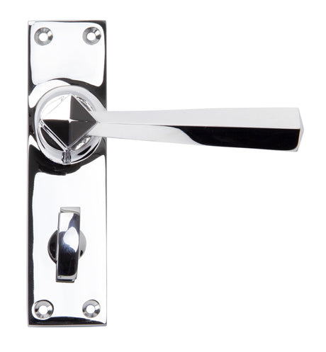 From The Anvil - Polished Chrome Straight Lever Bathroom Set | Sku. 91972 | Trade Door Handles.