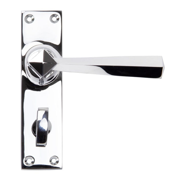 From The Anvil - Polished Chrome Straight Lever Bathroom Set | Sku. 91972 | Trade Door Handles.
