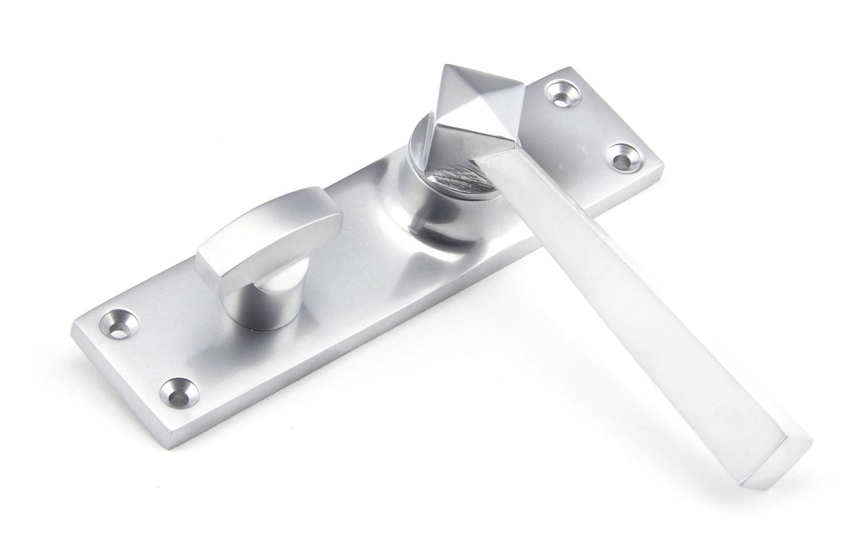 From The Anvil - Satin Chrome Straight Lever Bathroom Set | Sku. 91973 | Trade Door Handles.