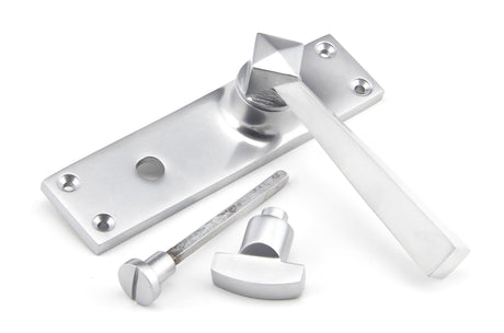 From The Anvil - Satin Chrome Straight Lever Bathroom Set | Sku. 91973 | Trade Door Handles.