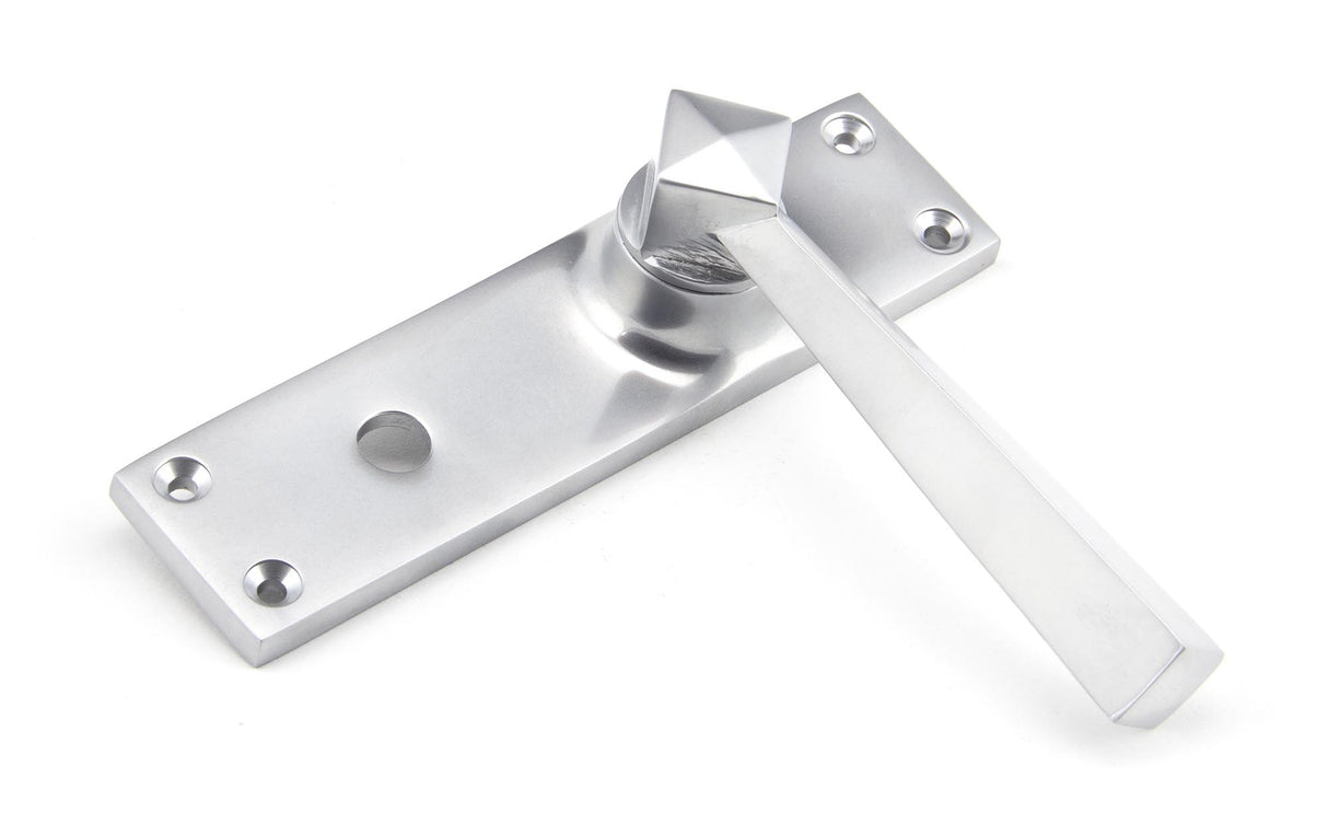 From The Anvil - Satin Chrome Straight Lever Bathroom Set | Sku. 91973 | Trade Door Handles.
