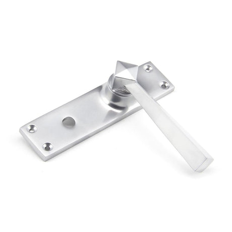 From The Anvil - Satin Chrome Straight Lever Bathroom Set | Sku. 91973 | Trade Door Handles.