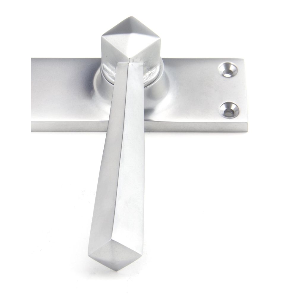 From The Anvil - Satin Chrome Straight Lever Bathroom Set | Sku. 91973 | Trade Door Handles.