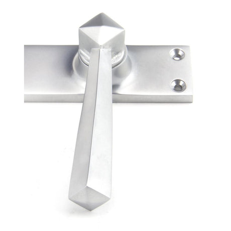 From The Anvil - Satin Chrome Straight Lever Bathroom Set | Sku. 91973 | Trade Door Handles.