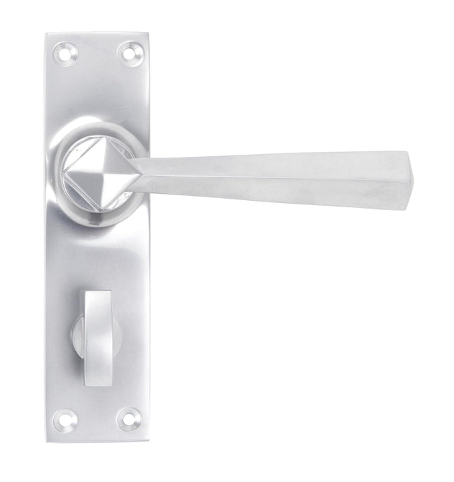 From The Anvil - Satin Chrome Straight Lever Bathroom Set | Sku. 91973 | Trade Door Handles.