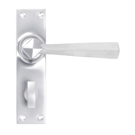 From The Anvil - Satin Chrome Straight Lever Bathroom Set | Sku. 91973 | Trade Door Handles.