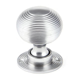 From The Anvil - Satin Chrome Heavy Beehive Mortice/Rim Knob Set | Sku. 91974 | Trade Door Handles.