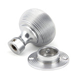 From The Anvil - Satin Chrome Heavy Beehive Mortice/Rim Knob Set | Sku. 91974 | Trade Door Handles.