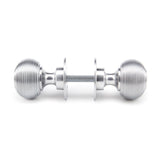 From The Anvil - Satin Chrome Heavy Beehive Mortice/Rim Knob Set | Sku. 91974 | Trade Door Handles.