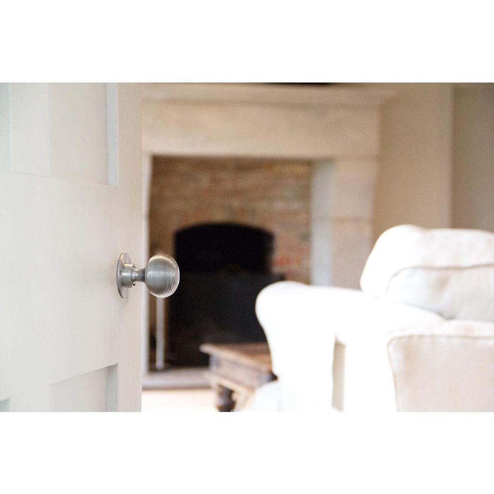 From The Anvil - Satin Chrome Heavy Beehive Mortice/Rim Knob Set | Sku. 91974 | Trade Door Handles.