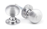 From The Anvil - Satin Chrome Heavy Beehive Mortice/Rim Knob Set | Sku. 91974 | Trade Door Handles.