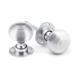 From The Anvil - Satin Chrome Heavy Beehive Mortice/Rim Knob Set | Sku. 91974 | Trade Door Handles.