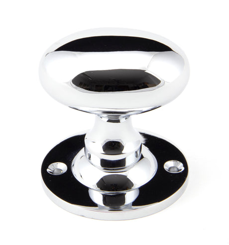 From The Anvil - Polished Chrome Oval Mortice/Rim Knob Set | Sku. 91975 | Trade Door Handles.