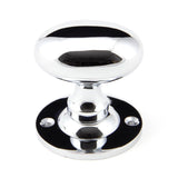 From The Anvil - Polished Chrome Oval Mortice/Rim Knob Set | Sku. 91975 | Trade Door Handles.