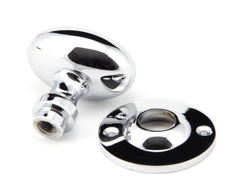 From The Anvil - Polished Chrome Oval Mortice/Rim Knob Set | Sku. 91975 | Trade Door Handles.