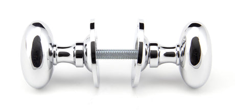 From The Anvil - Polished Chrome Oval Mortice/Rim Knob Set | Sku. 91975 | Trade Door Handles.