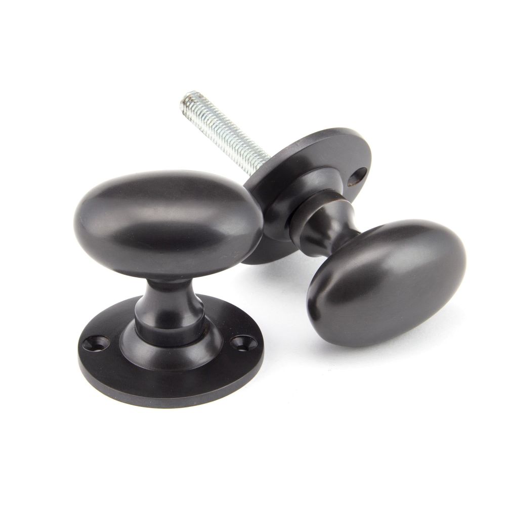From The Anvil - Aged Bronze Oval Mortice/Rim Knob Set | Sku. 91976 | Trade Door Handles.