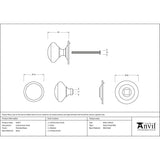 From The Anvil - Polished Brass Round Centre Door Knob | Sku. 91977 | Trade Door Handles.