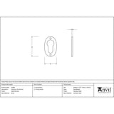 From The Anvil - Satin Chrome Oval Euro Escutcheon | Sku. 91986 | Trade Door Handles.