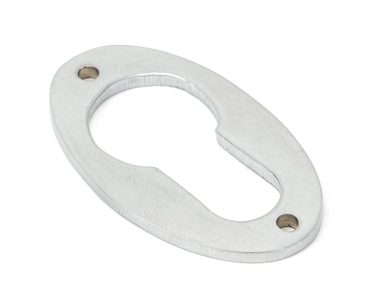 From The Anvil - Satin Chrome Oval Euro Escutcheon | Sku. 91986 | Trade Door Handles.