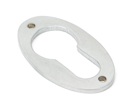 From The Anvil - Satin Chrome Oval Euro Escutcheon | Sku. 91986 | Trade Door Handles.