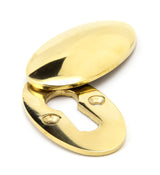 From The Anvil - Polished Brass Oval Escutcheon & Cover | Sku. 91987 | Trade Door Handles.
