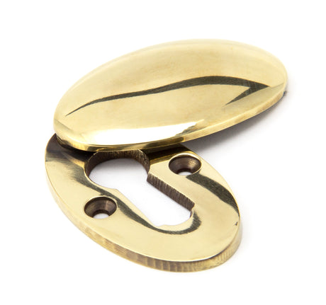From The Anvil - Aged Brass Oval Escutcheon & Cover | Sku. 91988 | Trade Door Handles.