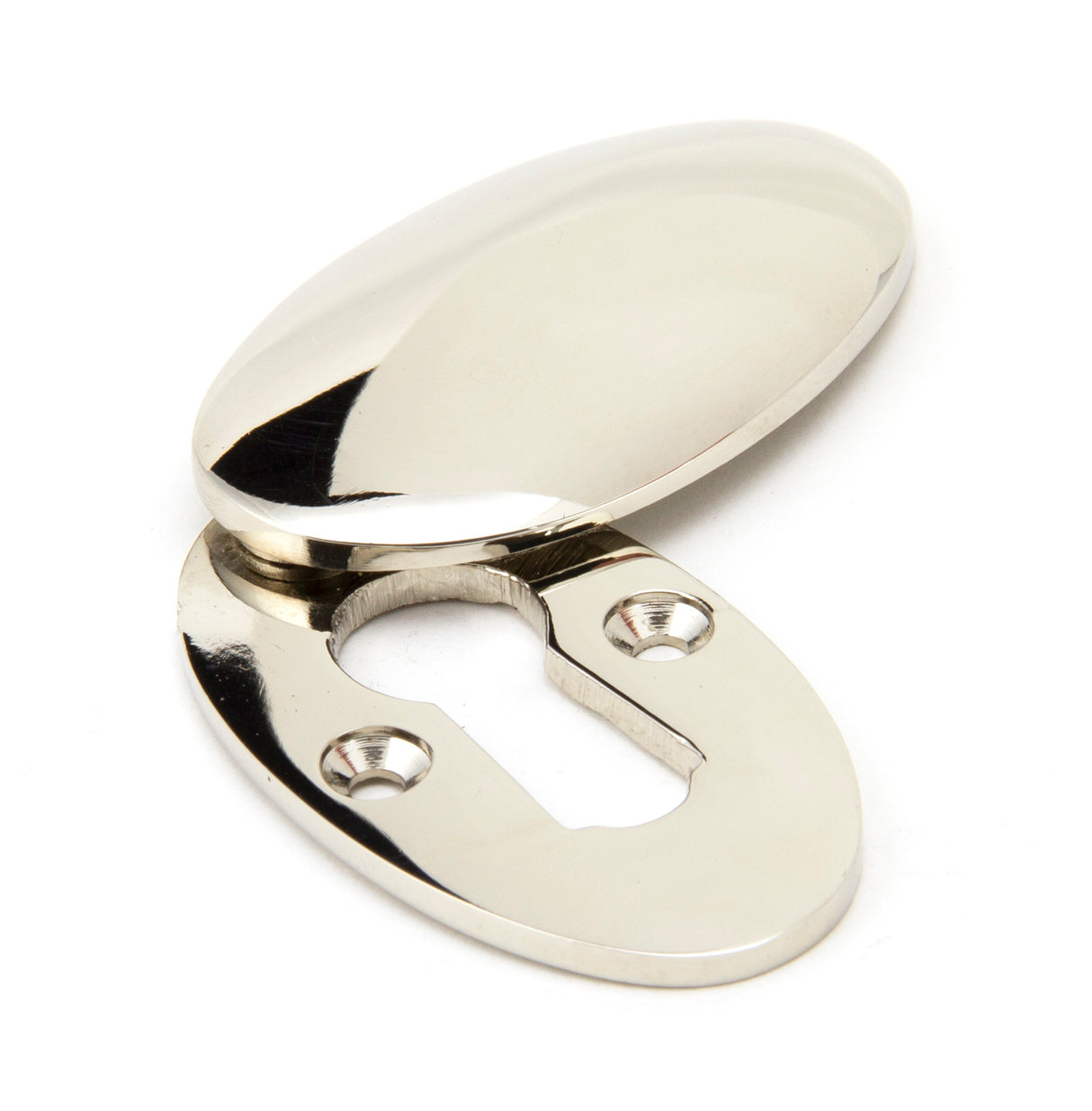 From The Anvil - Polished Nickel Oval Escutcheon & Cover | Sku. 91989 | Trade Door Handles.