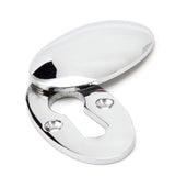 From The Anvil - Polished Chrome Oval Escutcheon & Cover | Sku. 91990 | Trade Door Handles.