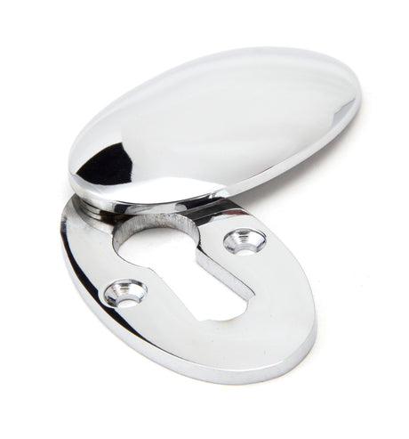 From The Anvil - Polished Chrome Oval Escutcheon & Cover | Sku. 91990 | Trade Door Handles.