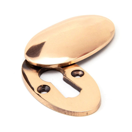 From The Anvil - Polished Bronze Oval Escutcheon & Cover | Sku. 91992 | Trade Door Handles.
