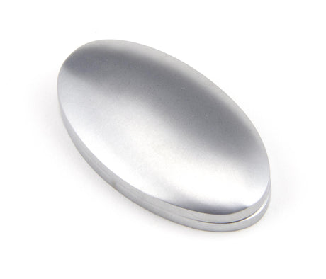 From The Anvil - Satin Chrome Oval Escutcheon & Cover | Sku. 91993 | Trade Door Handles.