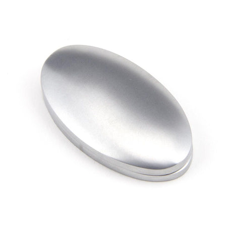 From The Anvil - Satin Chrome Oval Escutcheon & Cover | Sku. 91993 | Trade Door Handles.