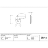 From The Anvil - Satin Chrome Oval Escutcheon & Cover | Sku. 91993 | Trade Door Handles.