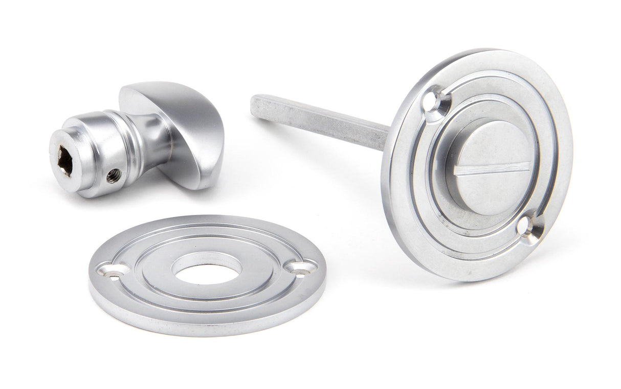 From The Anvil - Satin Chrome Round Bathroom Thumbturn | Sku. 91996 | Trade Door Handles.