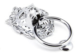 From The Anvil - Polished Chrome Lion Head Door Knocker | Sku. 91998 | Trade Door Handles.