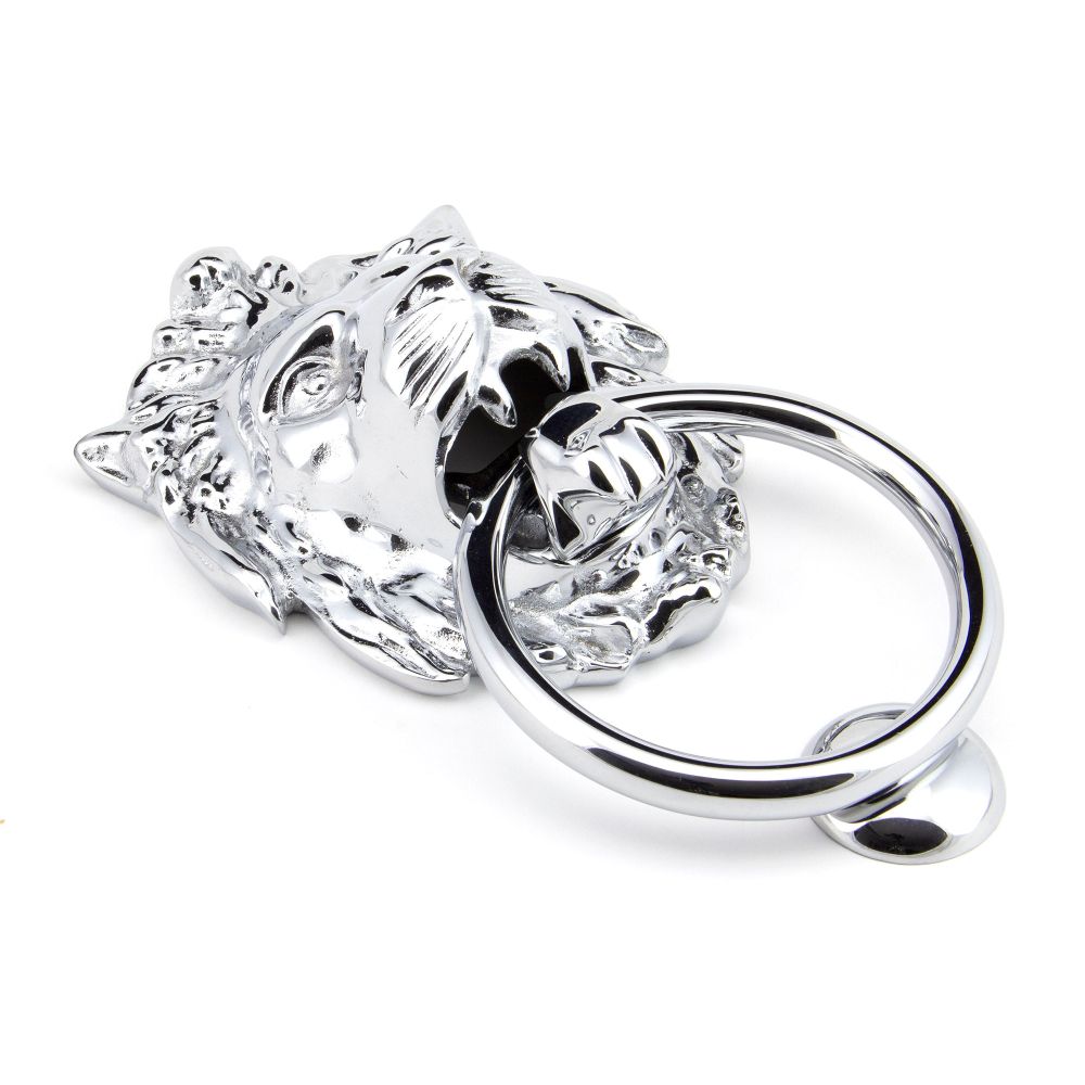 From The Anvil - Polished Chrome Lion Head Door Knocker | Sku. 91998 | Trade Door Handles.