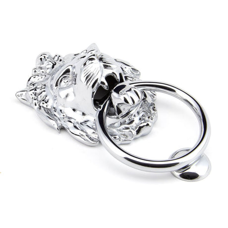 From The Anvil - Polished Chrome Lion Head Door Knocker | Sku. 91998 | Trade Door Handles.