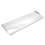 From The Anvil - Satin Chrome Large Letter Plate Cover | Sku. 92004 | Trade Door Handles.