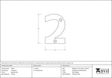 From The Anvil - Aged Bronze Numeral 2 | Sku. 92012 | Trade Door Handles.