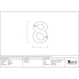 From The Anvil - Aged Bronze Numeral 8 | Sku. 92018 | Trade Door Handles.