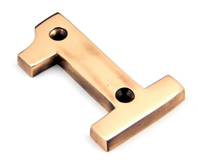 From The Anvil - Polished Bronze Numeral 1 | Sku. 92021 | Trade Door Handles.