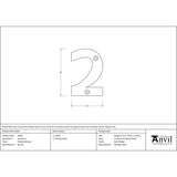 From The Anvil - Polished Bronze Numeral 2 | Sku. 92022 | Trade Door Handles.